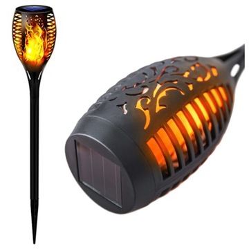 Солнечная лампа Светодиодный фонарик с эффектом пламени огня Солнечные фонари 6 шт.