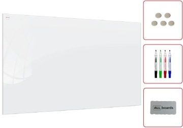 Tablica szklana magnetyczna 90x60 BIAŁA PREMIUM
