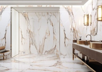Gres Calacatta Gold polerowany 120x120 rektyfikowany gat. II NAJTANIEJ