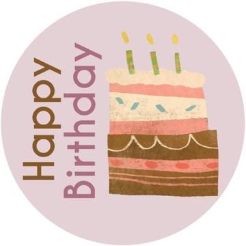Naklejki happy birthday ozdobne 10 sztuk EKO