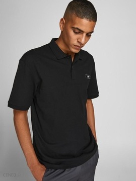 JACK&JONES CZARNA KOSZULKA POLO LOGO (XL)