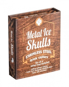 4 ОХЛАЖДАЮЩИХ МЕТАЛЛИЧЕСКИХ ЧЕРЕПА ДЛЯ НАПИТКОВ ВИСКИ