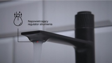 POLSKA Bateria umywalkowa wysoka CZARNA black CLICK ON - VALVEX