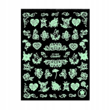 УФ люминесцентная наклейка для ногтей CY-43