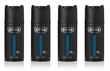 STR8 LIVE TRUE DEZODORANT W SPRAYU 4x150ml