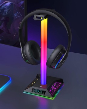 ПОДСТАВКА ДЛЯ ИГРОВЫХ НАУШНИКОВ С USB-СВЕТОДИОДОМ RGB