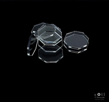 H045 Podstawka pod figurki okta 30mm - 10szt PLEXA, bezbarwne
