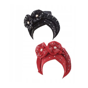 African Turban Women African Turban Head Red Black