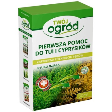 NAWÓZ DO TUI THUI CYPRYSIKÓW 1KG WYDAJNY PIERWSZA POMOC WIELOSKŁADNIKOWY