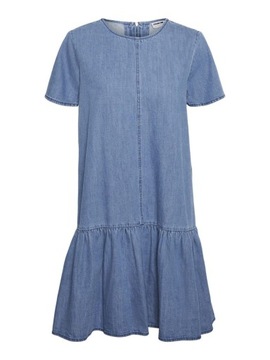 Noisy May denimowa niebieska sukienka mini XS