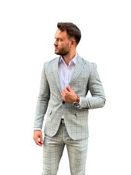 Серый костюм черная решетка 2 частичная 60/38 xxl