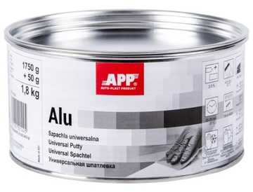 Szpachla z pyłem aluminium z utwardzaczem SZARA | Alu 1,8kg | APP