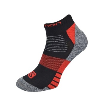 2PACK Zakostki Trekkingowe SALOMON z Wełną Merino, black-red, 45-47