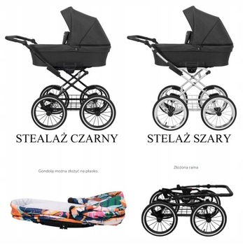 wózek retro 1w1 KUNERT Romantic 08 antracyt