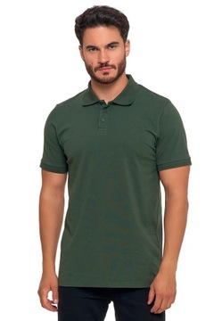 BAWEŁNIANA KOSZULKA POLO MĘSKA ELEGANCKA KLASYCZNA PREMIUM MORAJ XL KHAKI