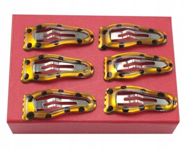 SPINKI DO WŁOSÓW JELLY STÓPKI BRĄZ 5 cm - 6 SZTUK