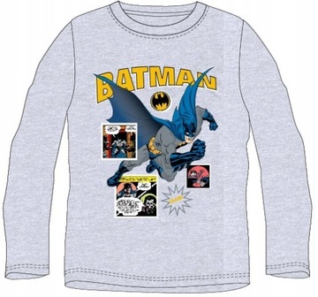 KOSZULKA TSHIRT BLUZKA BATMAN DŁ. RĘKAW - 128