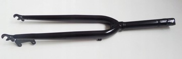 Widelec 28″x1-1/8″x185mm na hamulec tarczowy 25454 czarny błyszczący