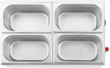 Электрический нагреватель «Бейн-Мари» с краном 4 x GN 1/4 600 Вт