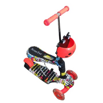 ТРЕХКОЛЕСНЫЙ САМОКАТ, СКЛАДНАЯ КОРЗИНКА ДЛЯ ДЕТЕЙ