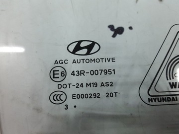 HYUNDAI IX35 13R SKLO (OKNO) DVEŘE PRAVÁ PŘEDNÍ