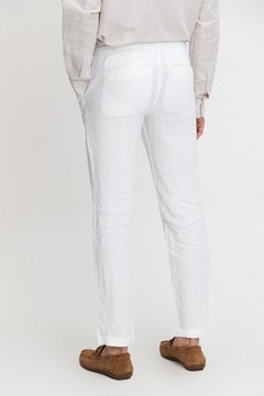 Białe lniane spodnie casual rozmiar 176/98