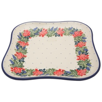 PÓŁMISEK kwadratowy 24 cm Ceramika Bolesławiec