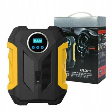 АВТОМОБИЛЬНЫЙ КОМПРЕССОР Насос-компрессор 12 В со светодиодным ЖК-дисплеем