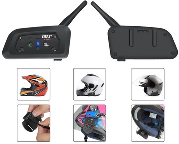 2x INTERKOM INTERCOM MOTOCYKLOWY EJEAS V6 PRO Bluetooth 5.1 NA KASK