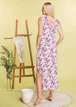 Key długa letnia sukienka w kwiaty LHD-505 M