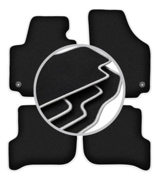 Koberce do auta stříbrné barvy pro: Seat Altea minivan 08.2008-2015