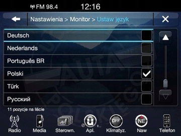 CHRYSLER PACYFICA UC84 POLSKIE MENU RADIO MAPA USA