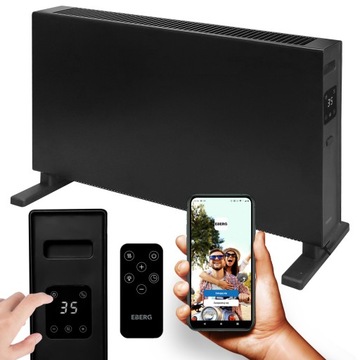 Электронагреватель EBERG DEXO 2000W WiFi, светодиодный термостат, пульт дистанционного управления конвектором