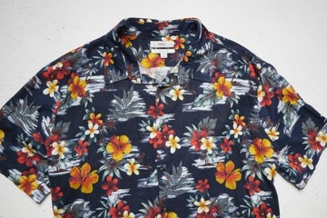 M&S koszula boho len wiskoza na lato męska hawajska 3XL