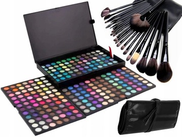 ПАЛИТРА ТЕНЕЙ 252 ЦВЕТА ДЛЯ МАКИЯЖА ВЕК ЩЕТКИ