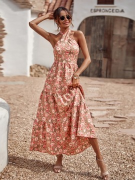 Платье Shein XL с цветочным принтом