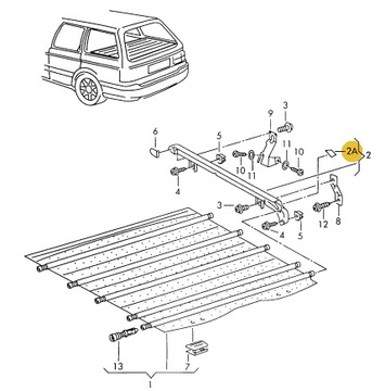 ZÁSLEPKA ROLETA KUFRU VW PASSAT VARIANTA 333867783 2VK