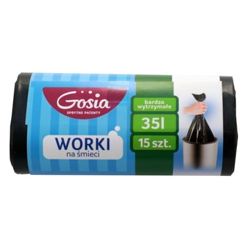 Worki na śmieci Gosia 35l/15 szt. b.wytrzymałe