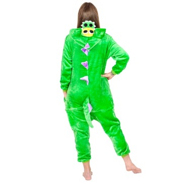 KOSTIUM KIGURUMI DRES ONESIE KROKODYL PIŻAMA JEDNOCZĘŚCIOWA CIEPŁA S