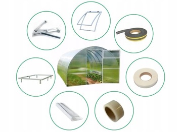 Szklarnia z poliwęglanu 3x6 m 40x20mm 6mm