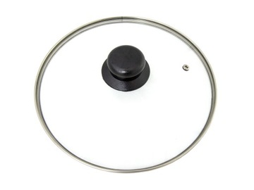 SZKLANA POKRYWA GAŁKA 22 CM PATELNIA/ GARNEK