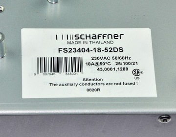 FS23404-18-52DS SCHAFFNER Фильтр помех 18А 230В