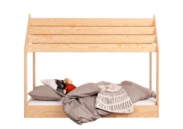 Łóżko dziecięce domek MOON M 80x160 NATURALNE EKO