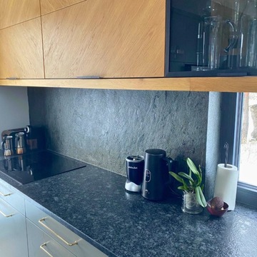 Каменный шпон Slate Black Gold Line 122x61x0,2 см | Плитка