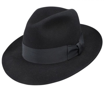 Kapelusz Fedora Salerno -szerokie rondo Witleather