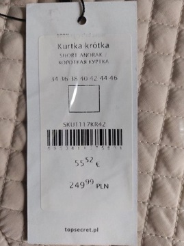 elegancka kobieca kurtka damska TOP SECRET 42 XL