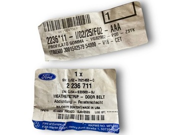 FORD KUGA 16- ESPACE LIŠTA ZHRNUJÍCÍ LEVÝ PŘEDNÍ NOVÁ OE CJ5Z-7821453-C