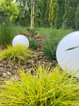 СВЕТОДИОДНАЯ САДОВАЯ ШАРОВАЯ СВЕТИЛЬНА СОЛНЕЧНАЯ, БЕЛАЯ, ТЕПЛЫЙ СВЕТ, БОЛЬШАЯ, 30 СМ