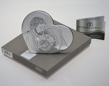 СЕРЕБРЯНАЯ КАРТИНА СВЯТОЕ СЕМЕЙСТВО СВАДЬБА КРЕЩЕНИЕ ГРАВИРОВКА