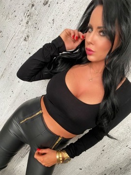 LipMar простая короткая блузка-топ BASIC, вырез XL 42